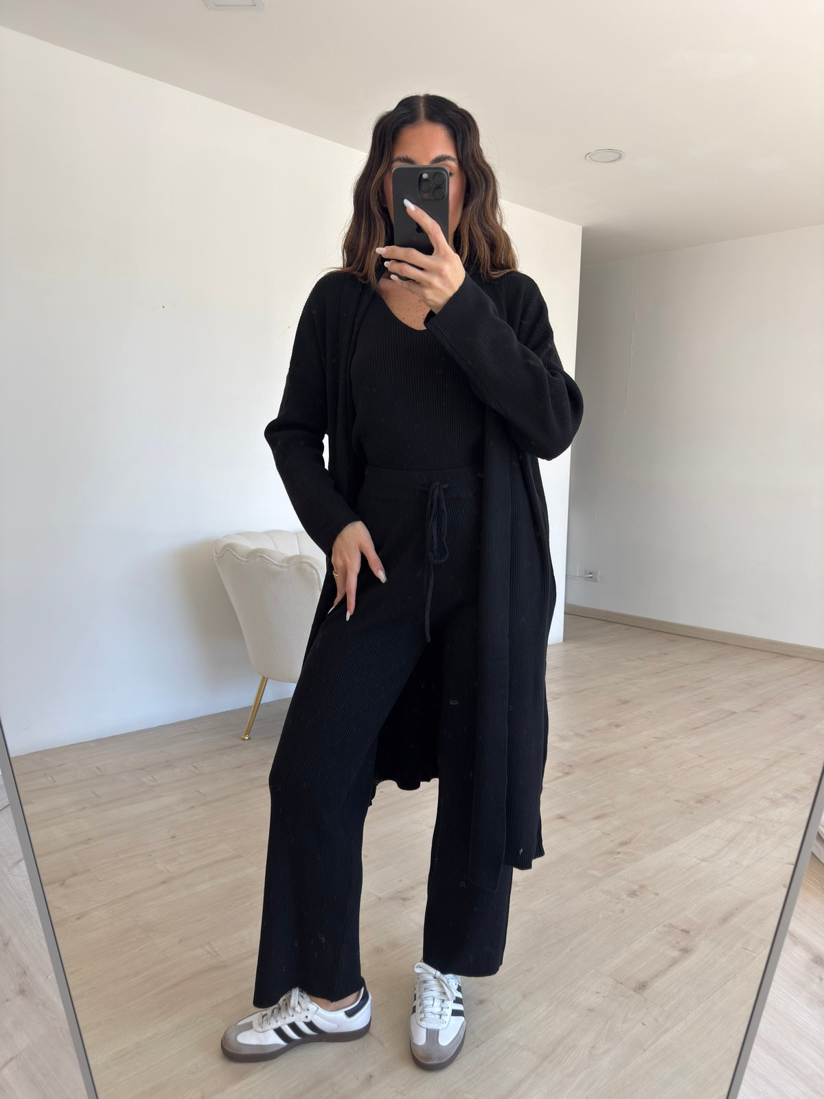 AG65055ABC-COORDINATO TRIS NERO