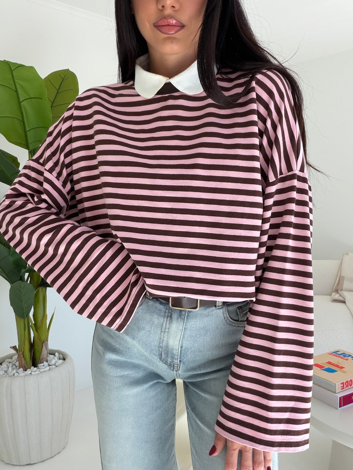 MAGLIA ISA-PINK&CHOCO