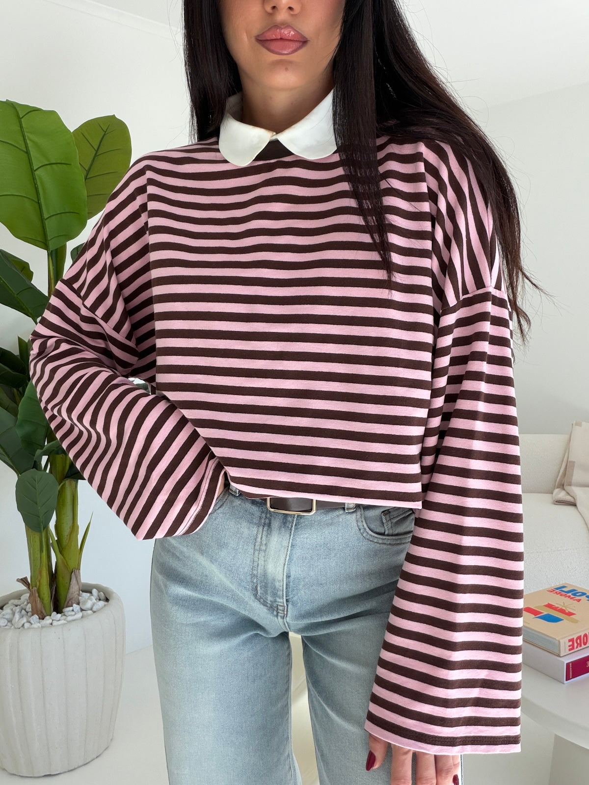 MAGLIA ISA-PINK&CHOCO