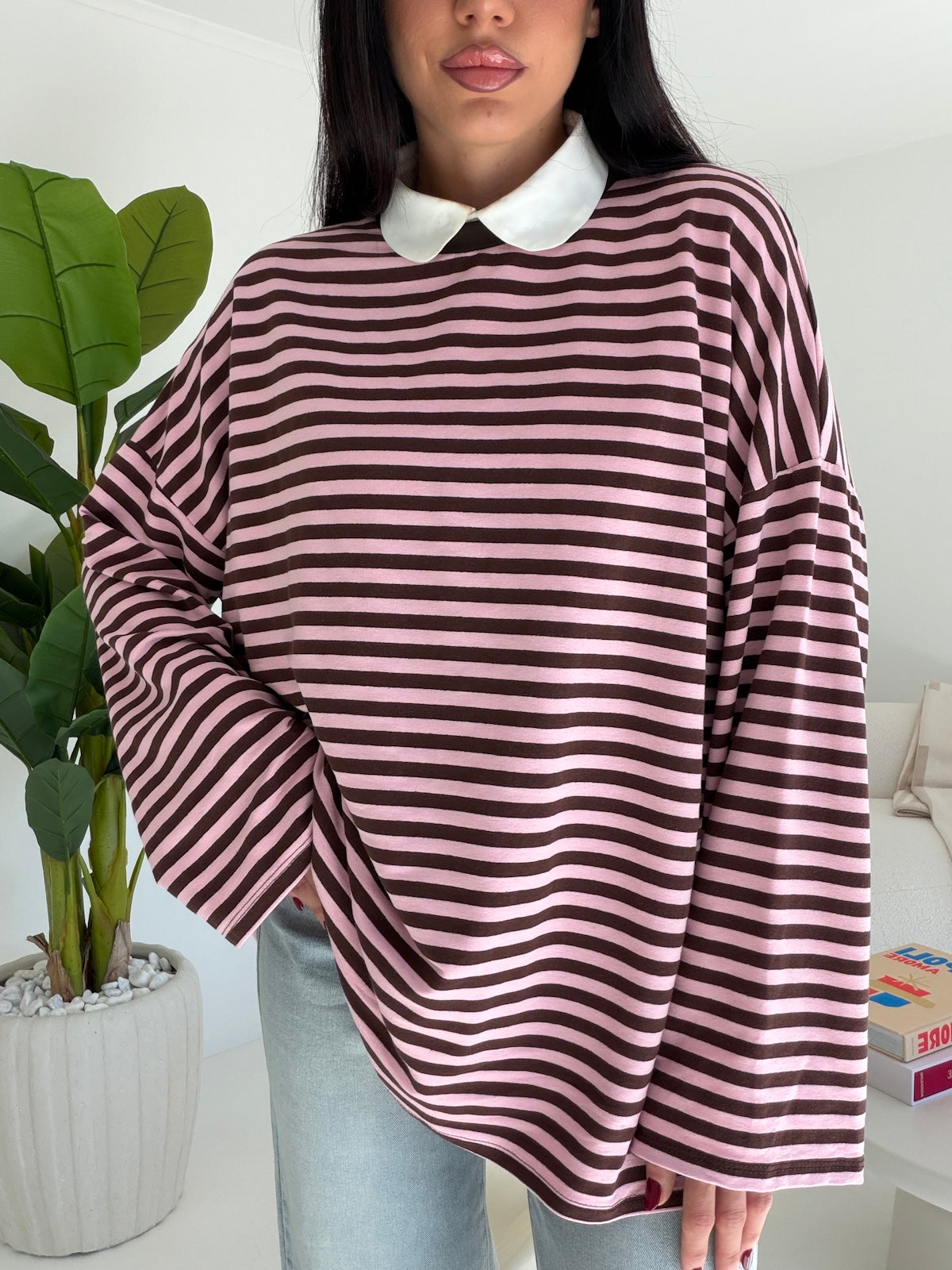 MAGLIA ISA-PINK&CHOCO