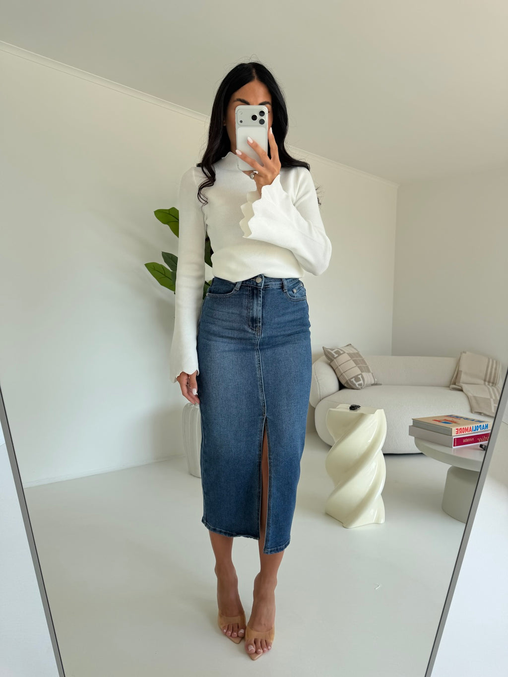 LS9295-GONNA LONGUETTE DENIM