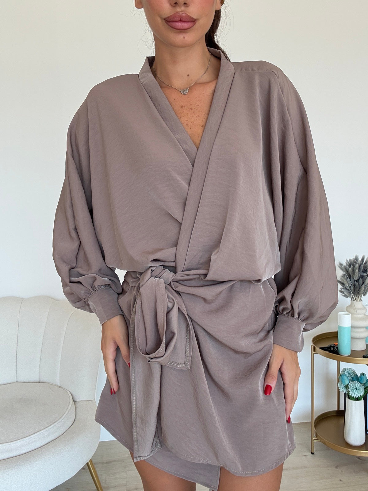 MINI ABITO LEXIE TAUPE