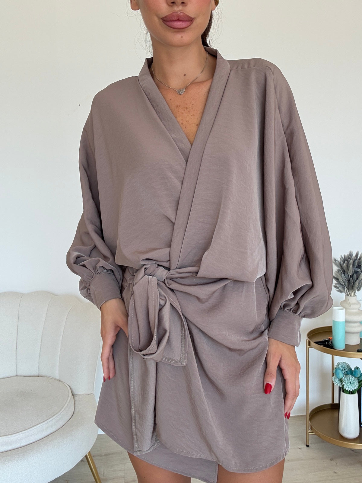MINI ABITO LEXIE TAUPE