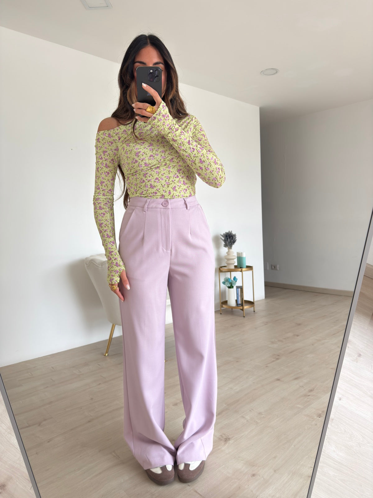 VS9002-5-PANTALONE PALAZZO STYLE LILLA