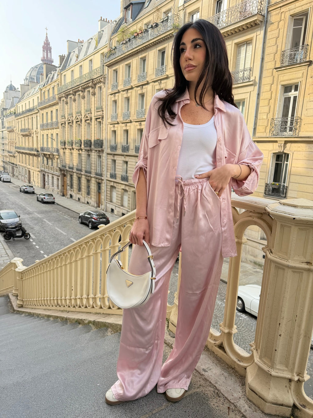PANTALONE SATIN PINK