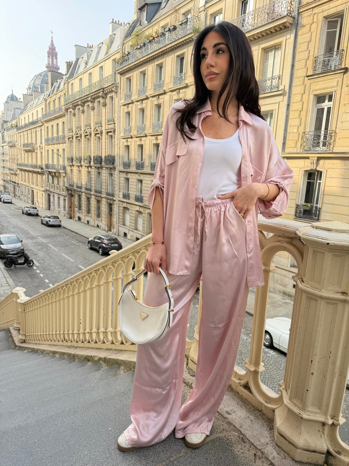 PANTALONE SATIN PINK