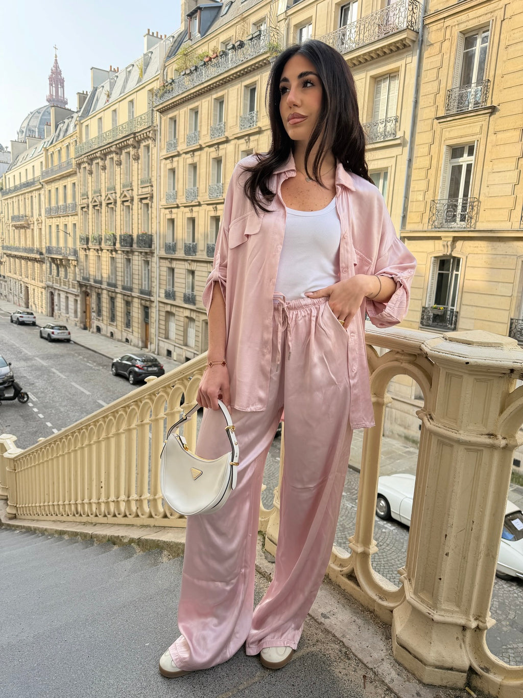 PANTALONE SATIN PINK