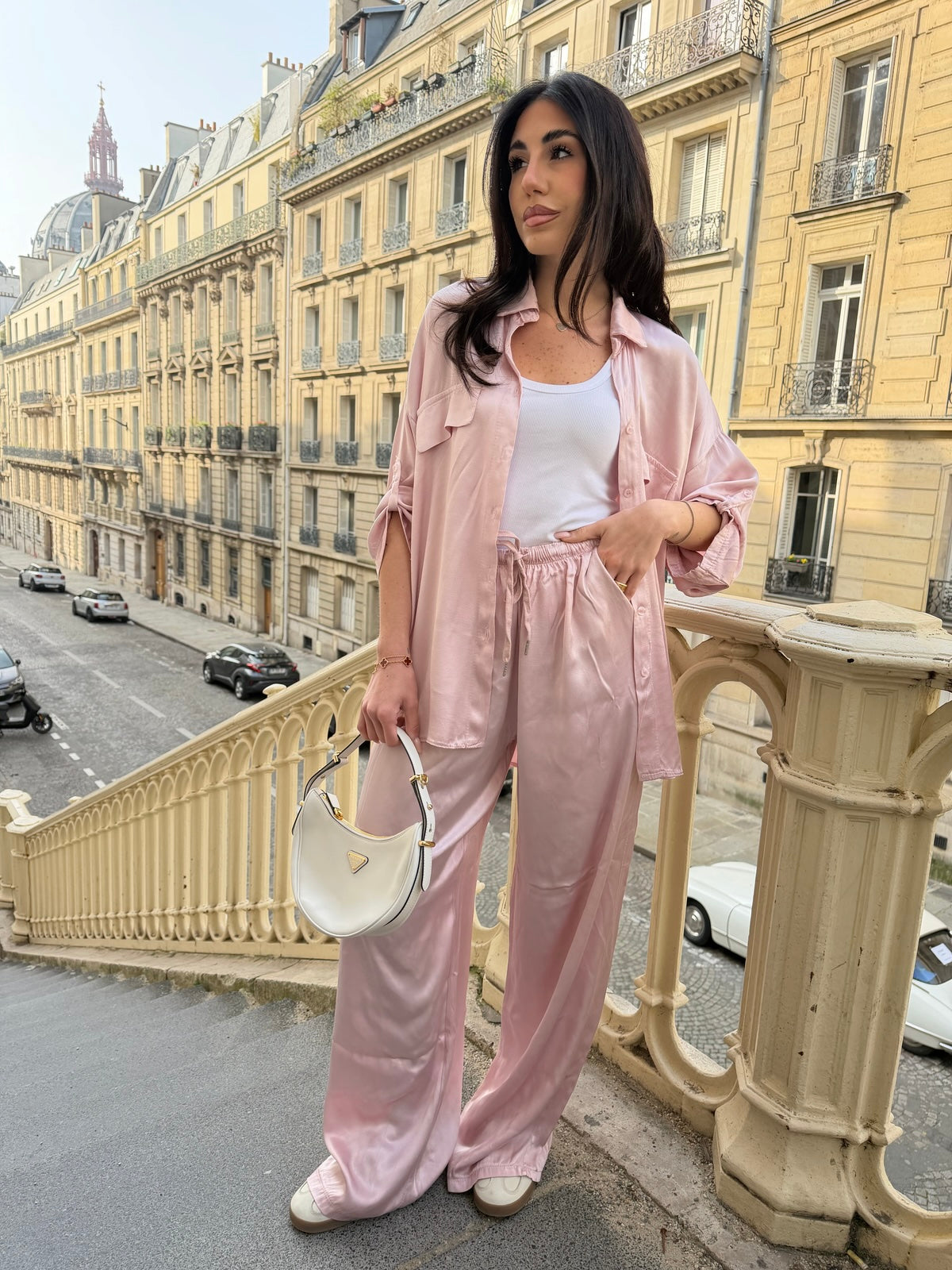 PANTALONE SATIN PINK