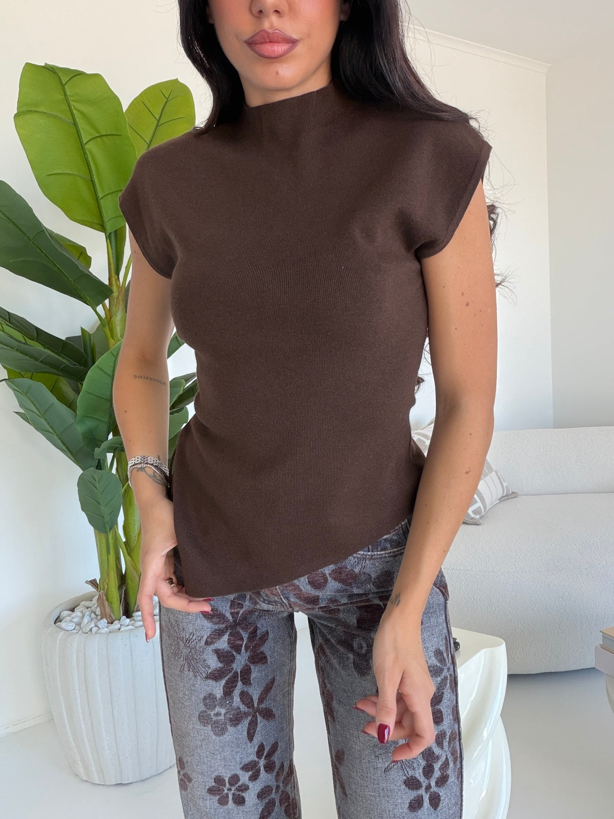 L06850-MAGLIA SHADY CHOCO