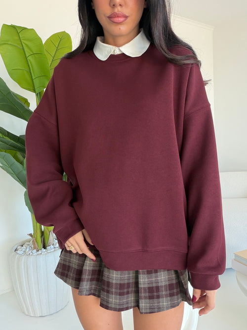 46109-FELPA BASIC BORDEAUX