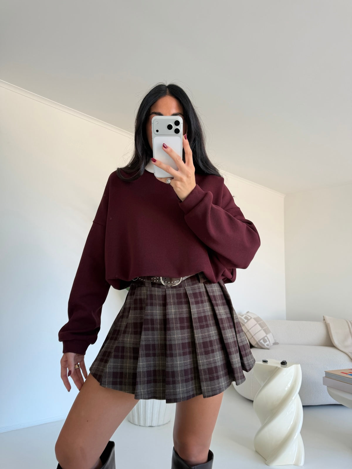 46109-FELPA BASIC BORDEAUX