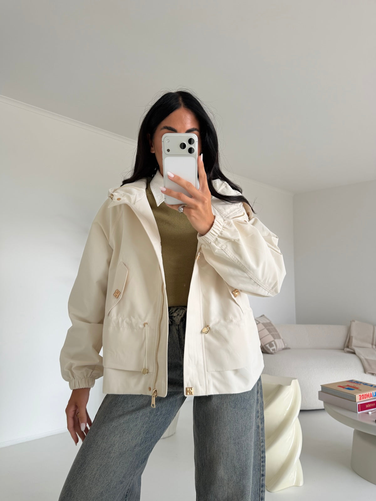 V76883-MINI PARKA MILK