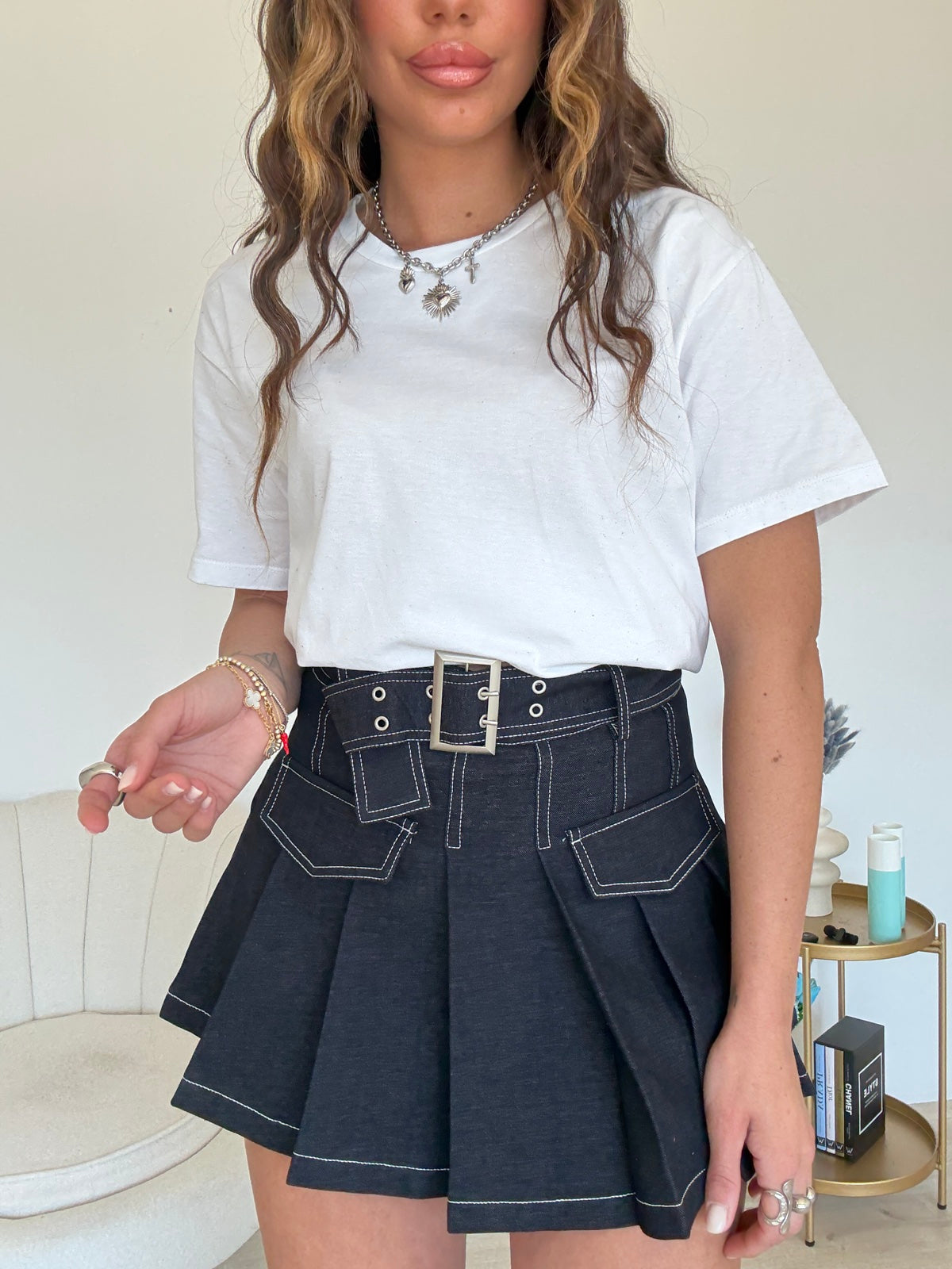 19139-MINI GONNA ICONIC BLU DENIM