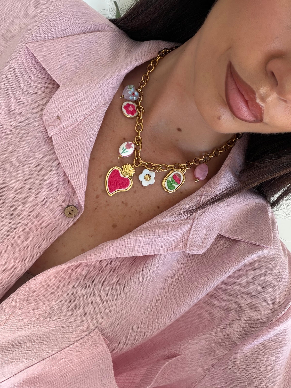 COLLANA AMBRA PINK