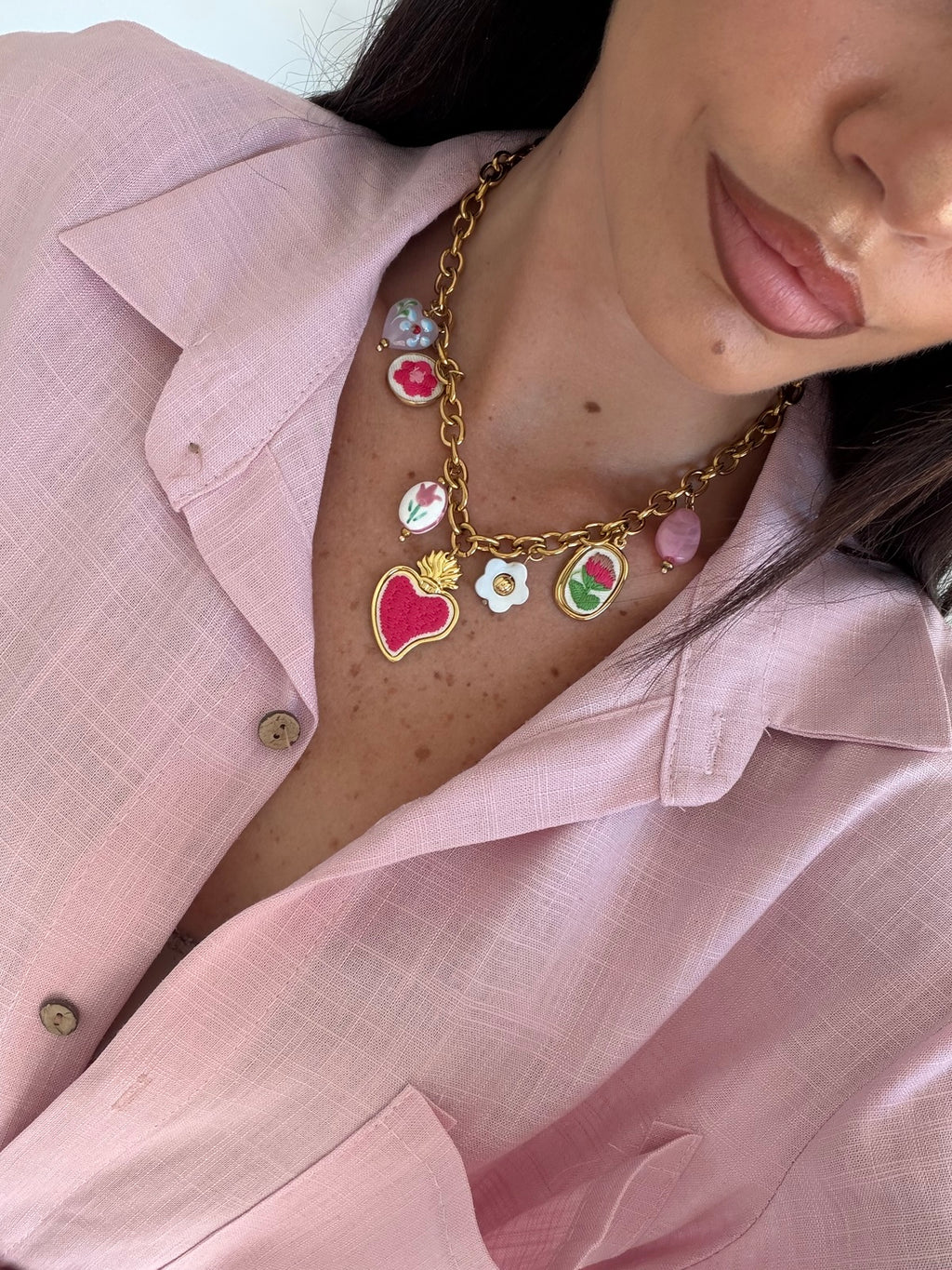 COLLANA AMBRA PINK