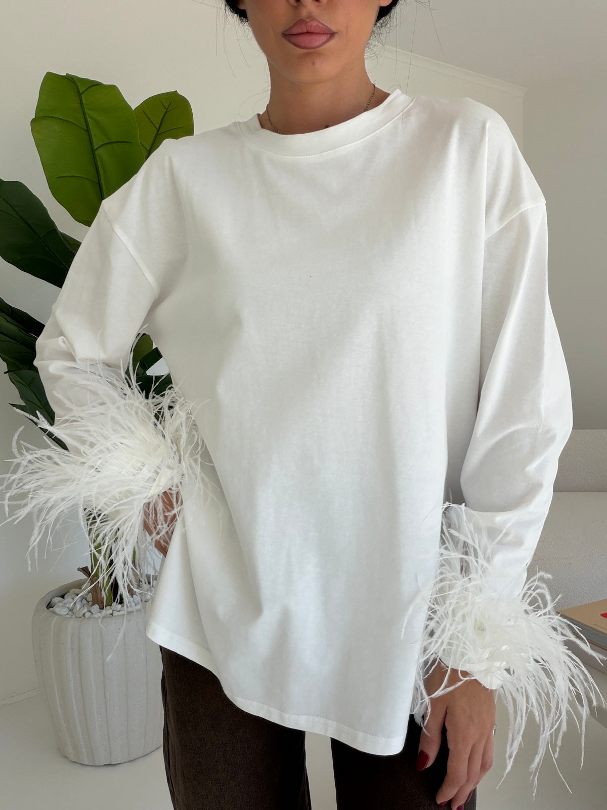 17325-MAGLIA PLUME MILK