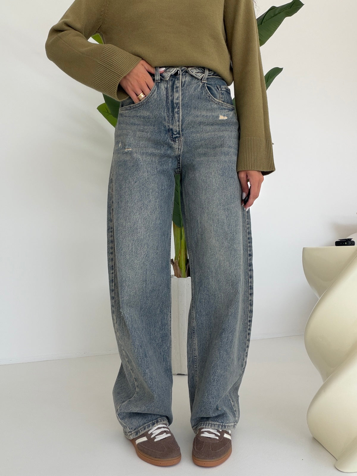 A5232-JEANS SLOUCHY RISVOLTO