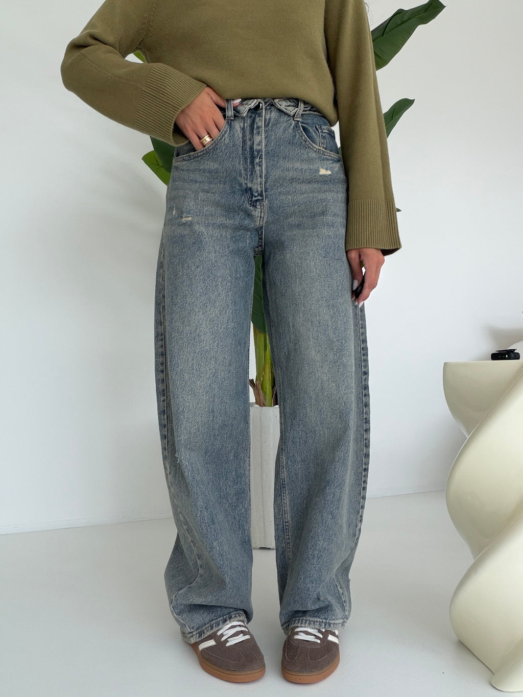 A5232-JEANS SLOUCHY RISVOLTO