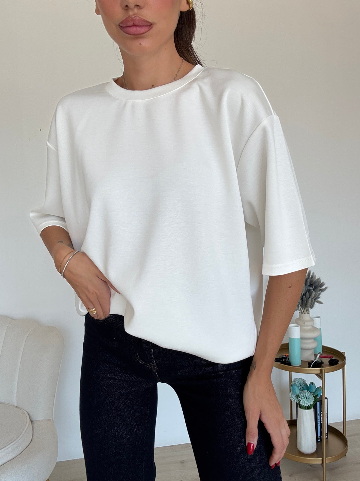 5251-T-SHIRT PREMIUM MILK