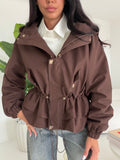 V76883-MINI PARKA CHOCO