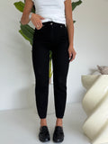 9303-JEANS TAGLIO VIVO NERO