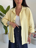 CAMICIA IN SIMIL LINO YELLOW