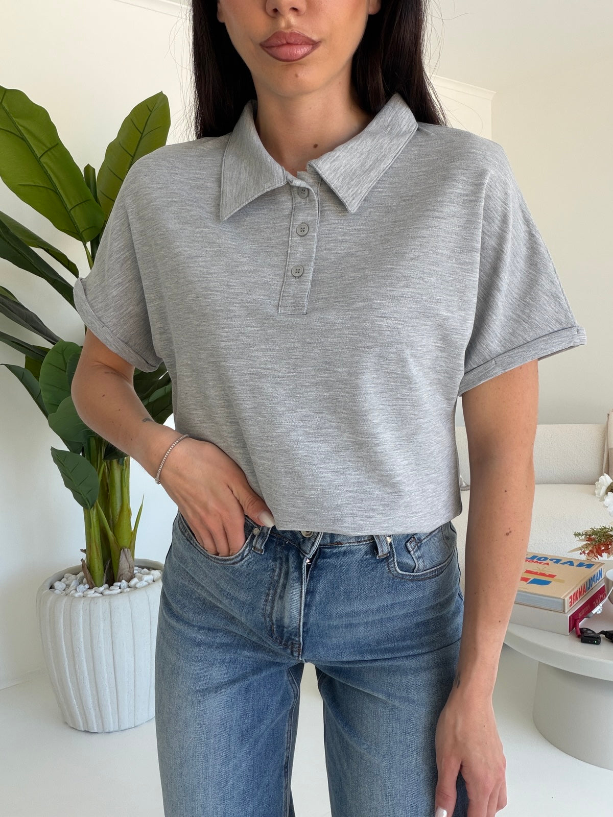 5547-POLO OXFORD GREY