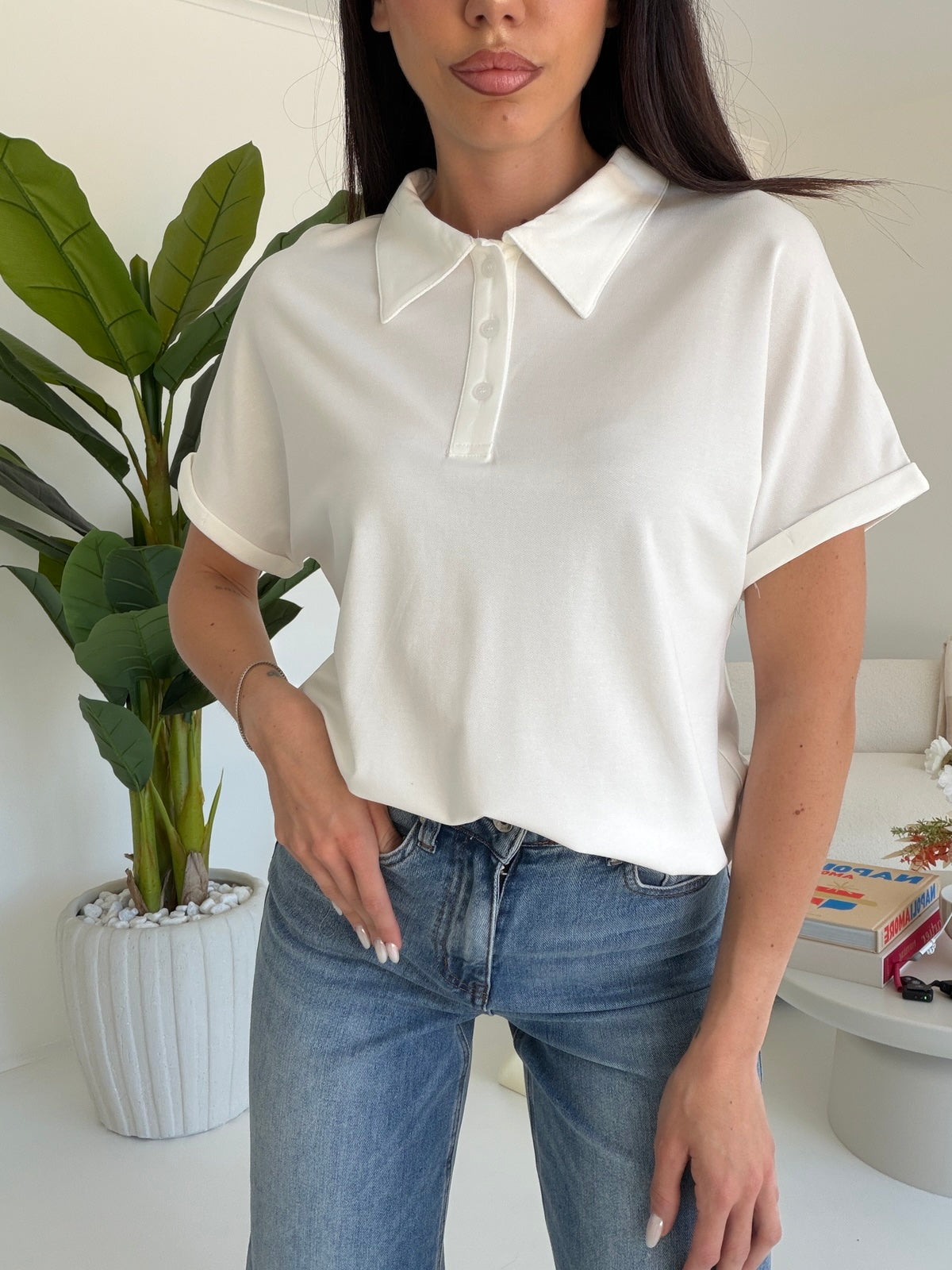 5547-POLO OXFORD MILK