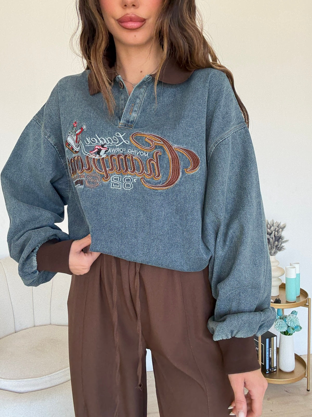 VMCF6409-FELPA CHAMPION DENIM
