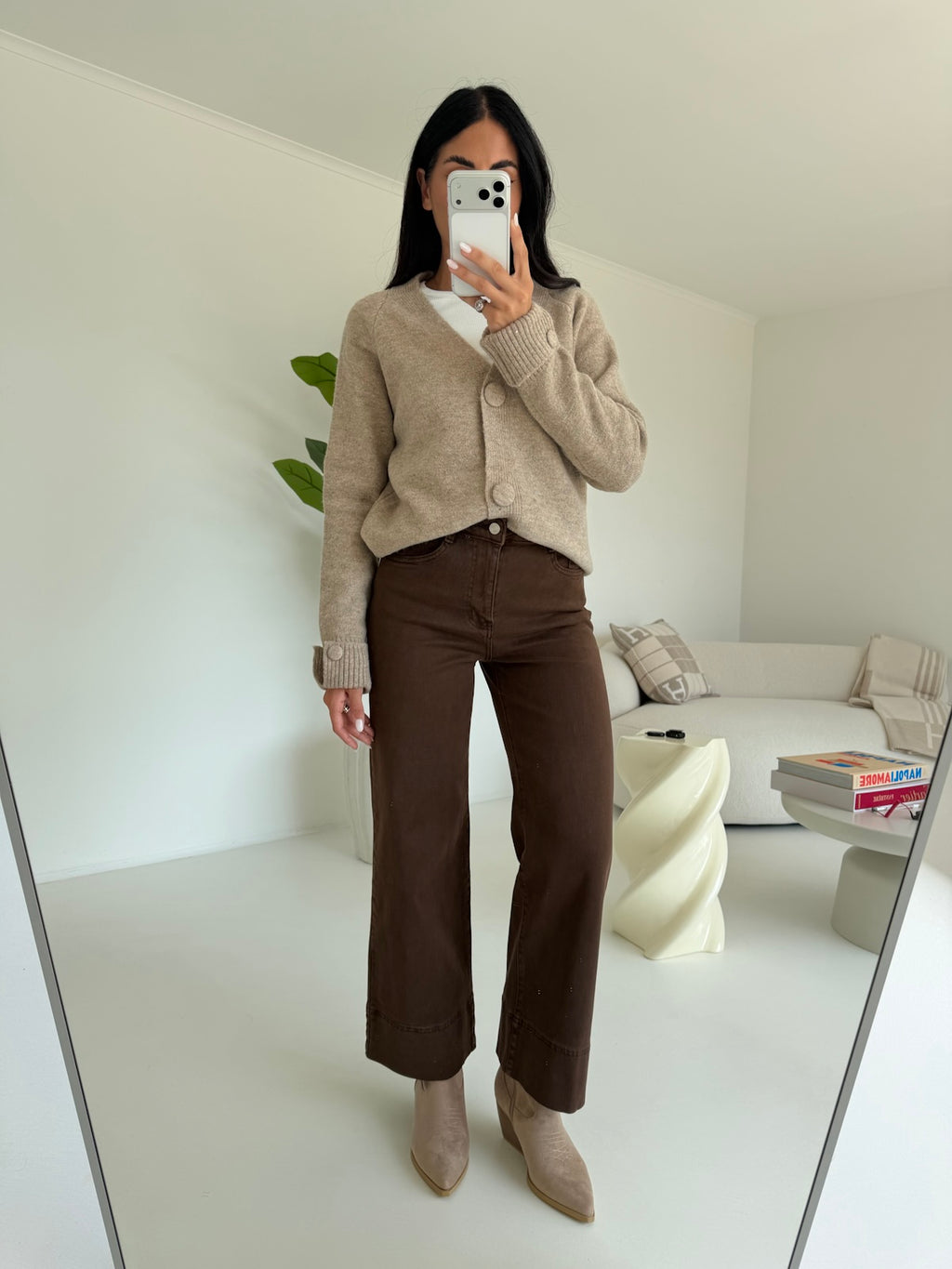 Y16039-L4-JEANS PALAZZO CROP CHOCO