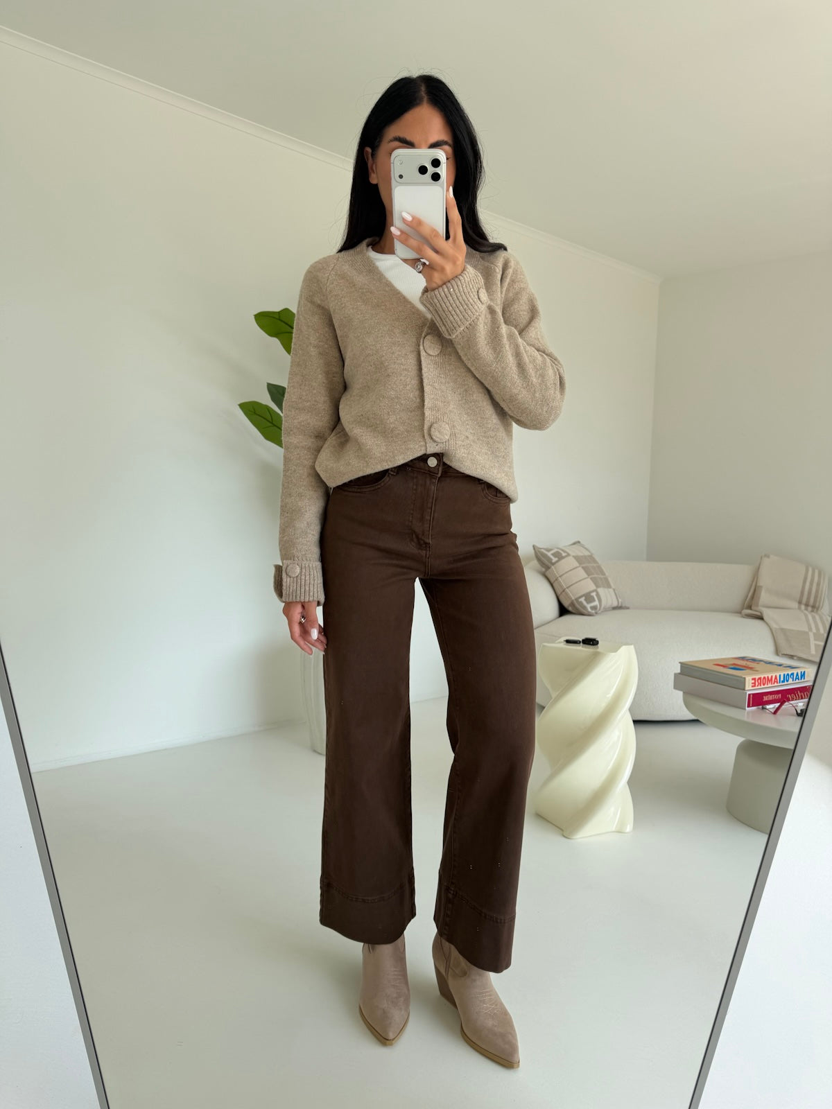 Y16039-L4-JEANS PALAZZO CROP CHOCO