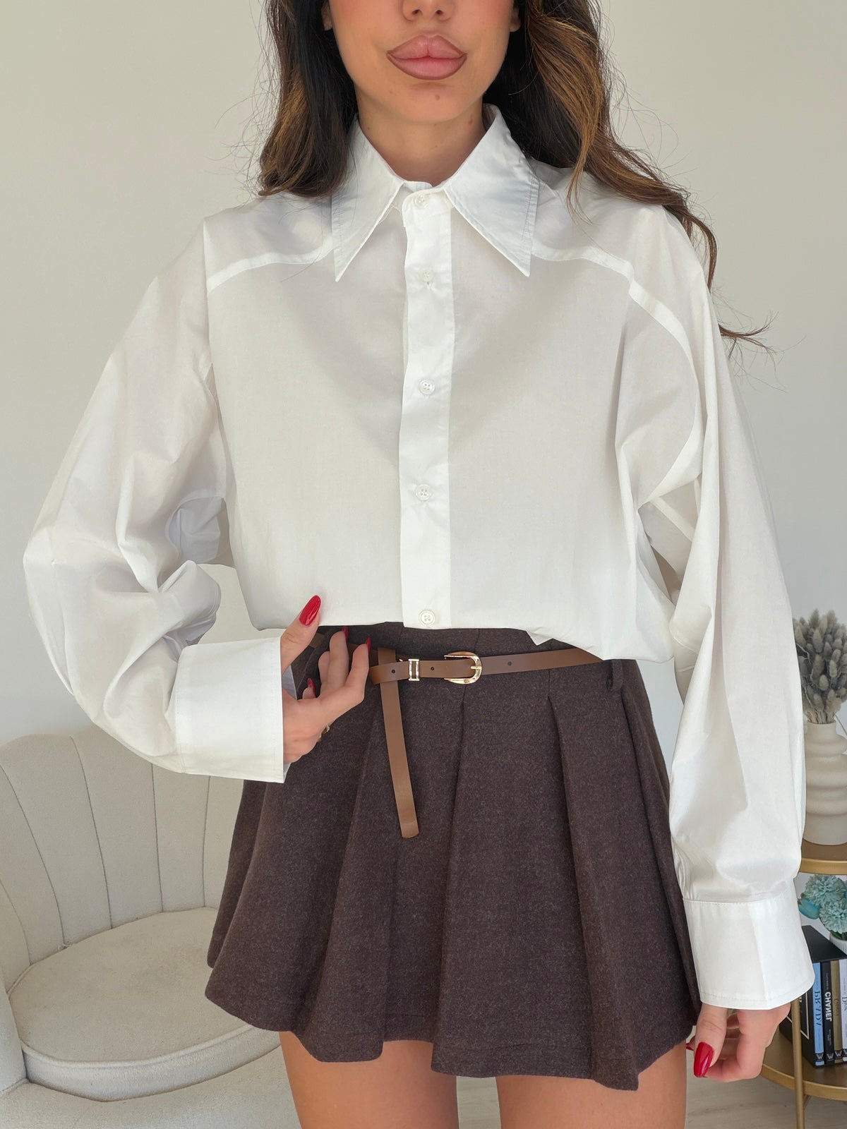 MINI GONNA FLAMY CHOCO