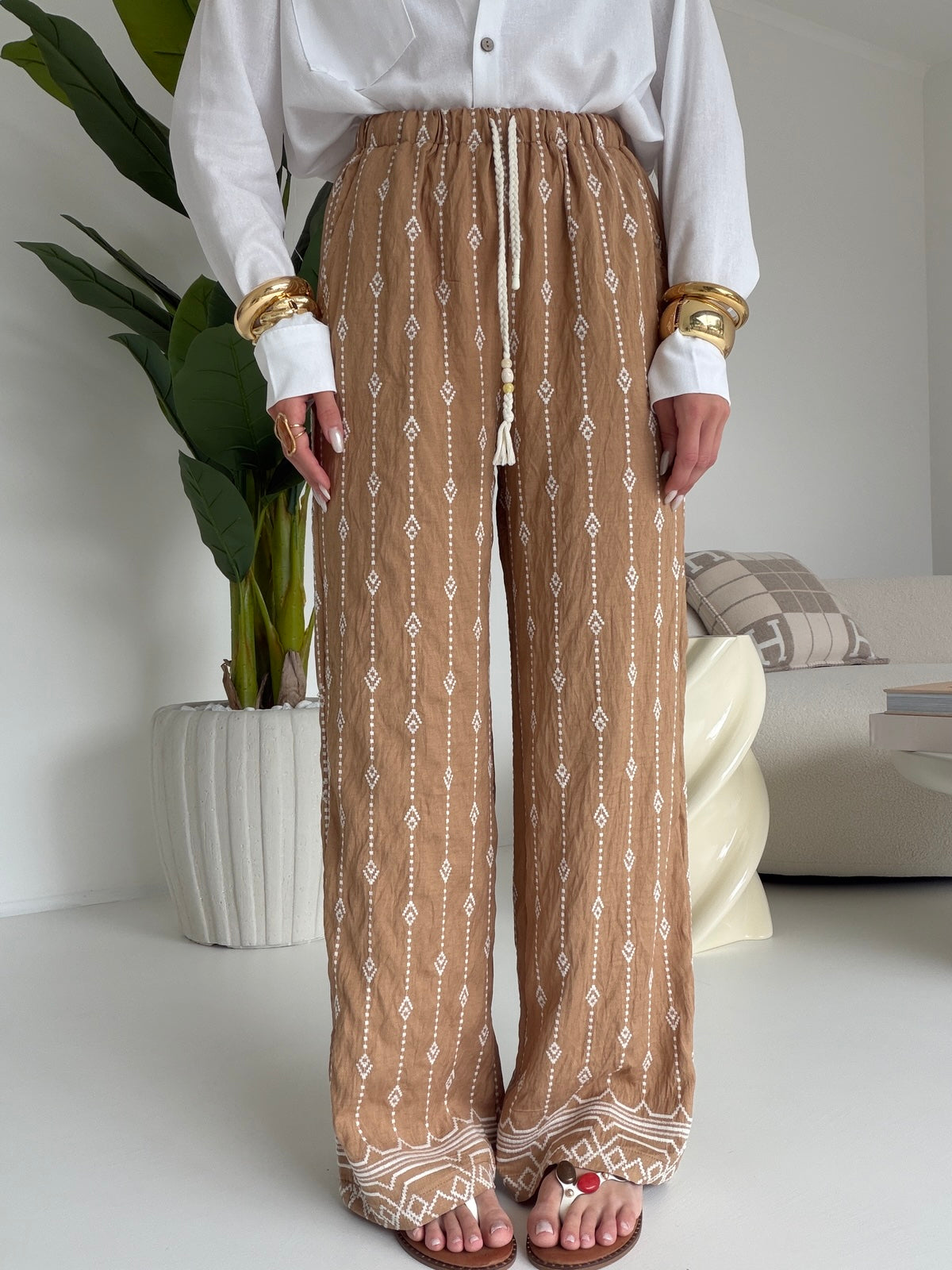 19522-PANTALONE EGYPT BISCOTTO