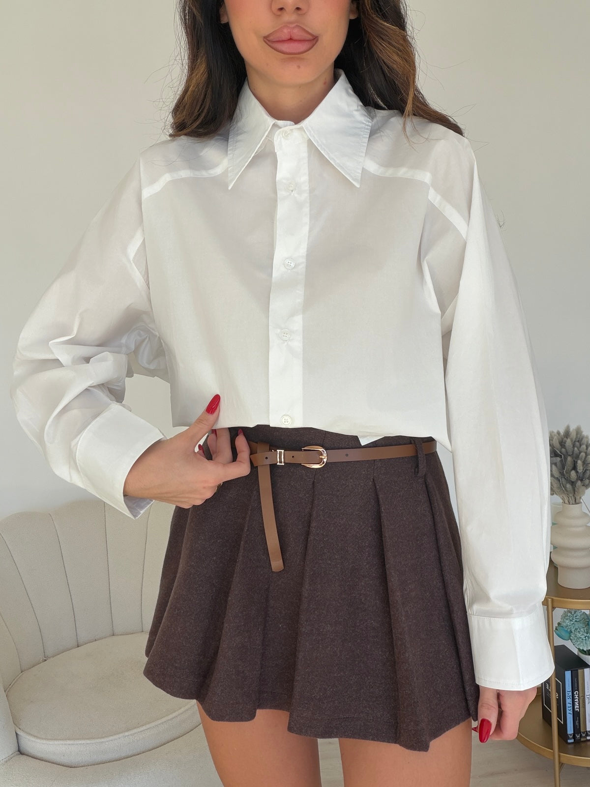 MINI GONNA FLAMY CHOCO