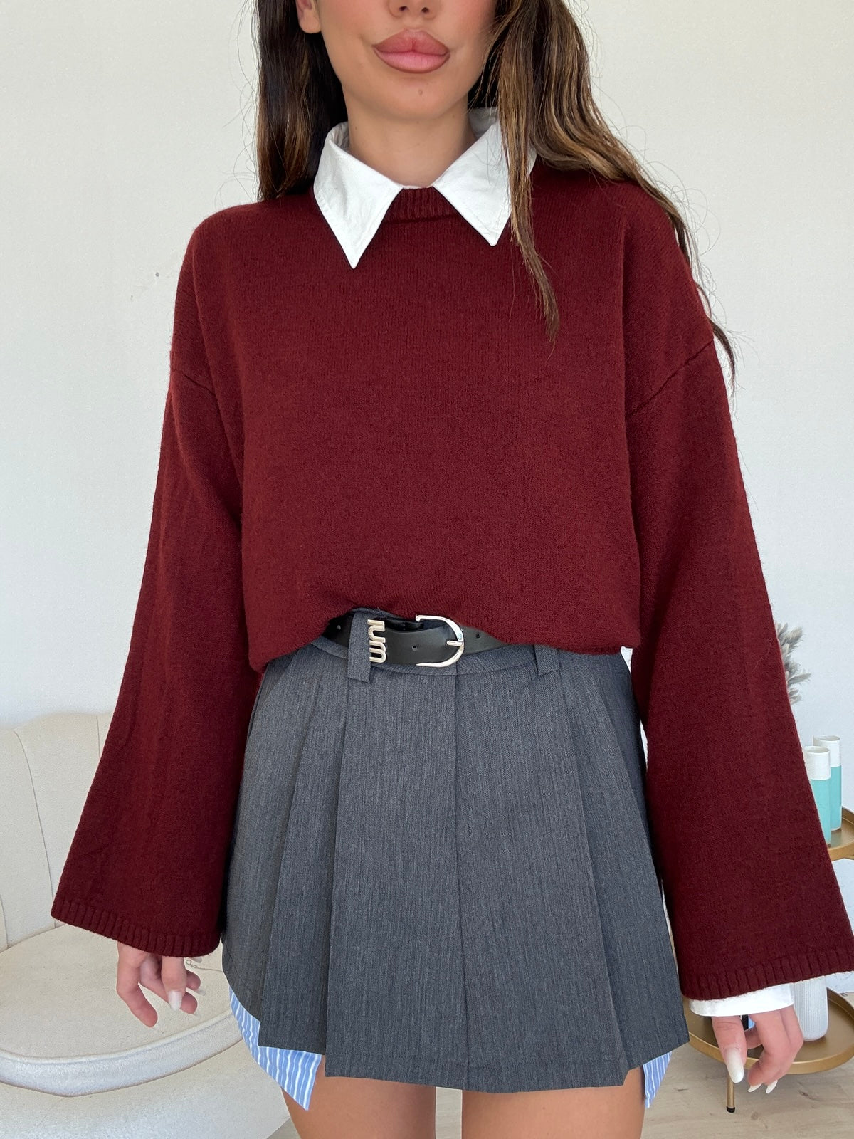 00-MINI GONNA+CINTURA GREY