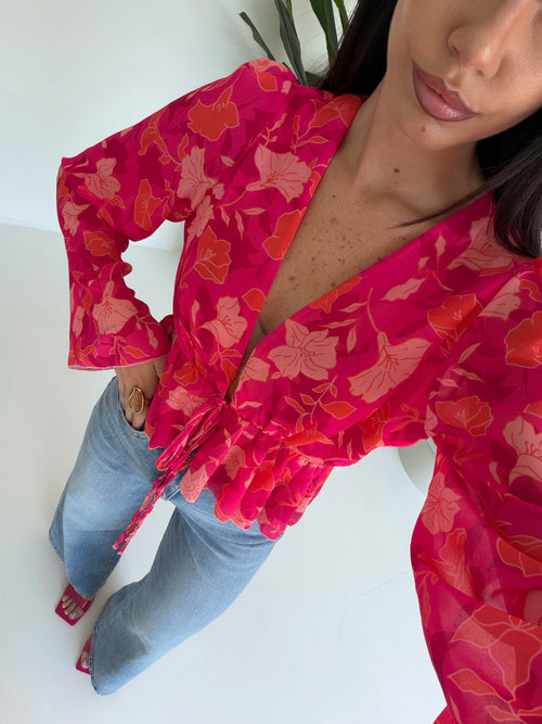 29073-BLUSA FLOWER FUCSIA