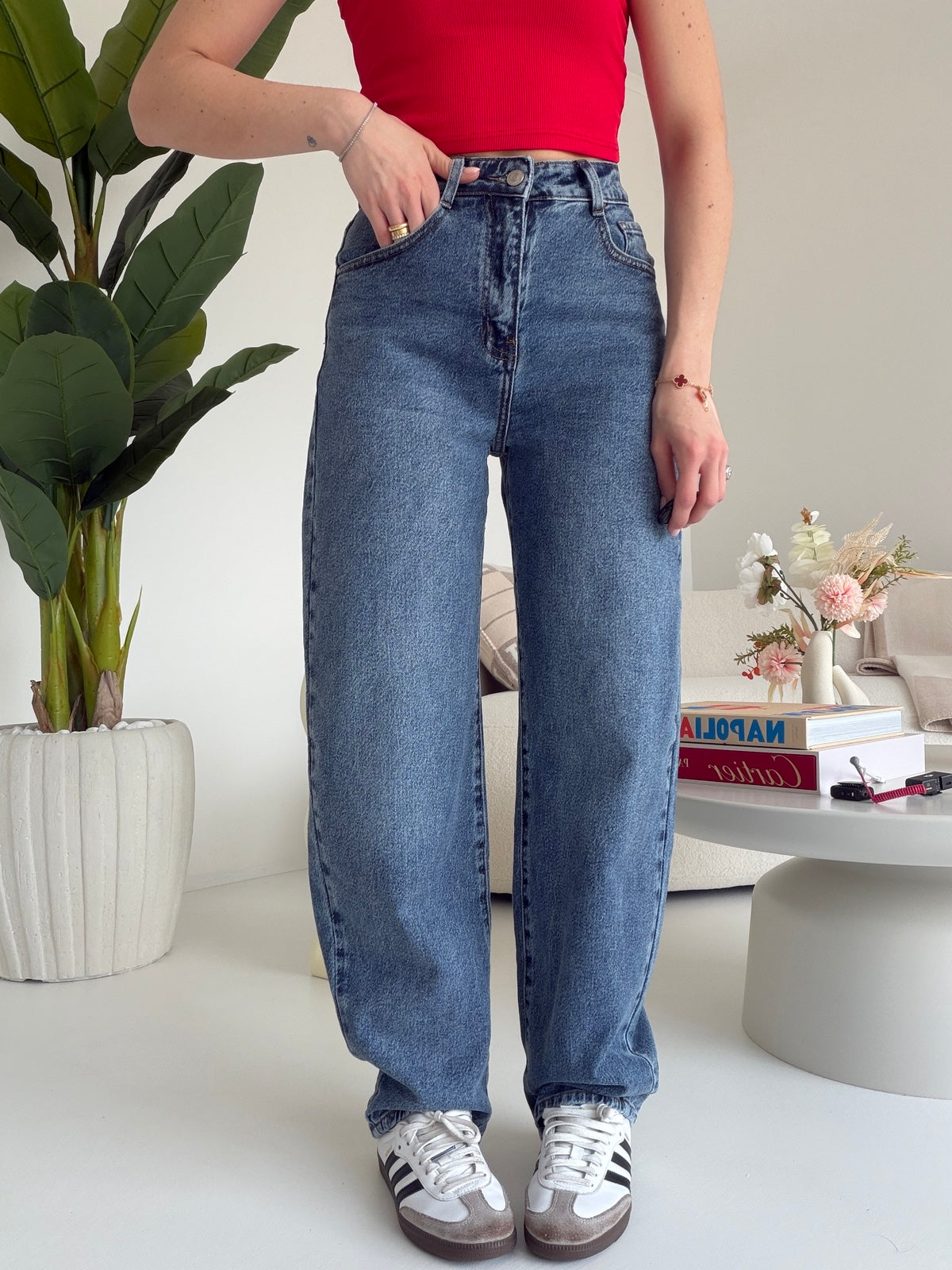 Y5521-JEANS BARELL TRAVEL