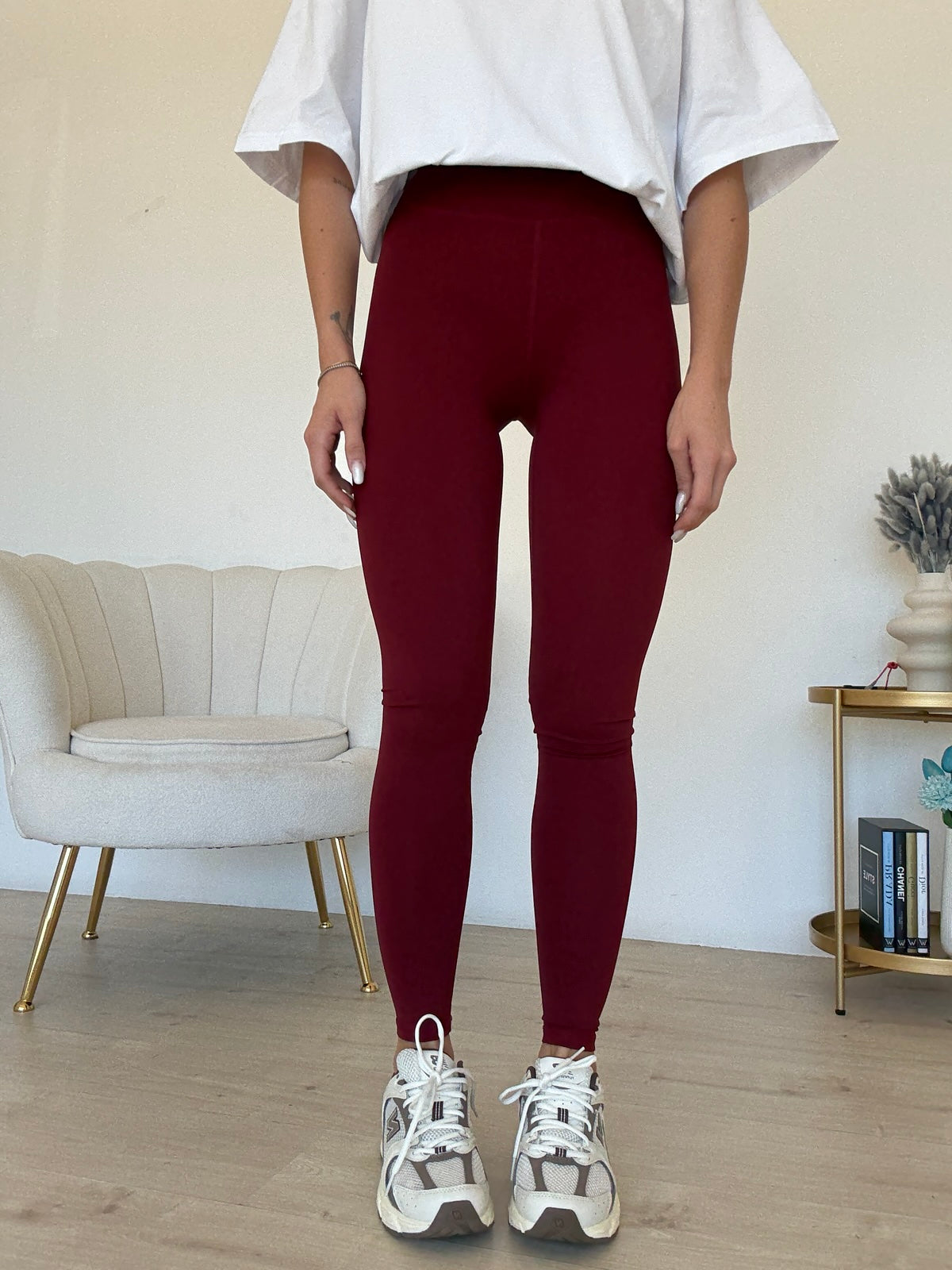 SHR603-130-LEGGINS MODELLANTE BORDEAUX