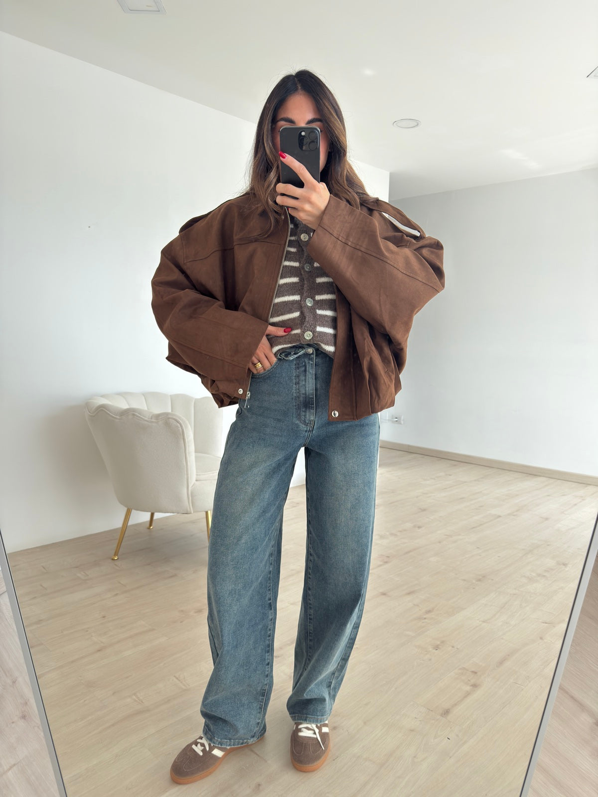 V10735-BOMBER AURY CHOCO