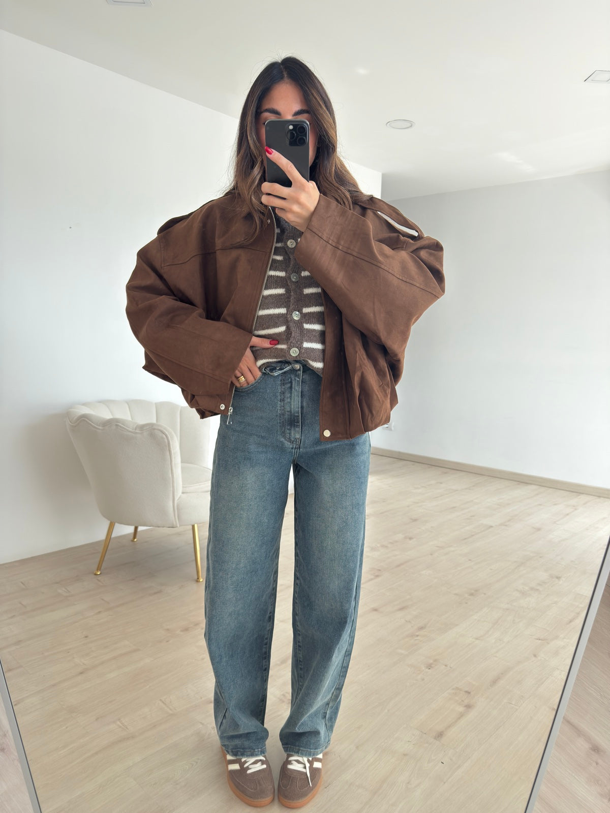 V10735-BOMBER AURY CHOCO
