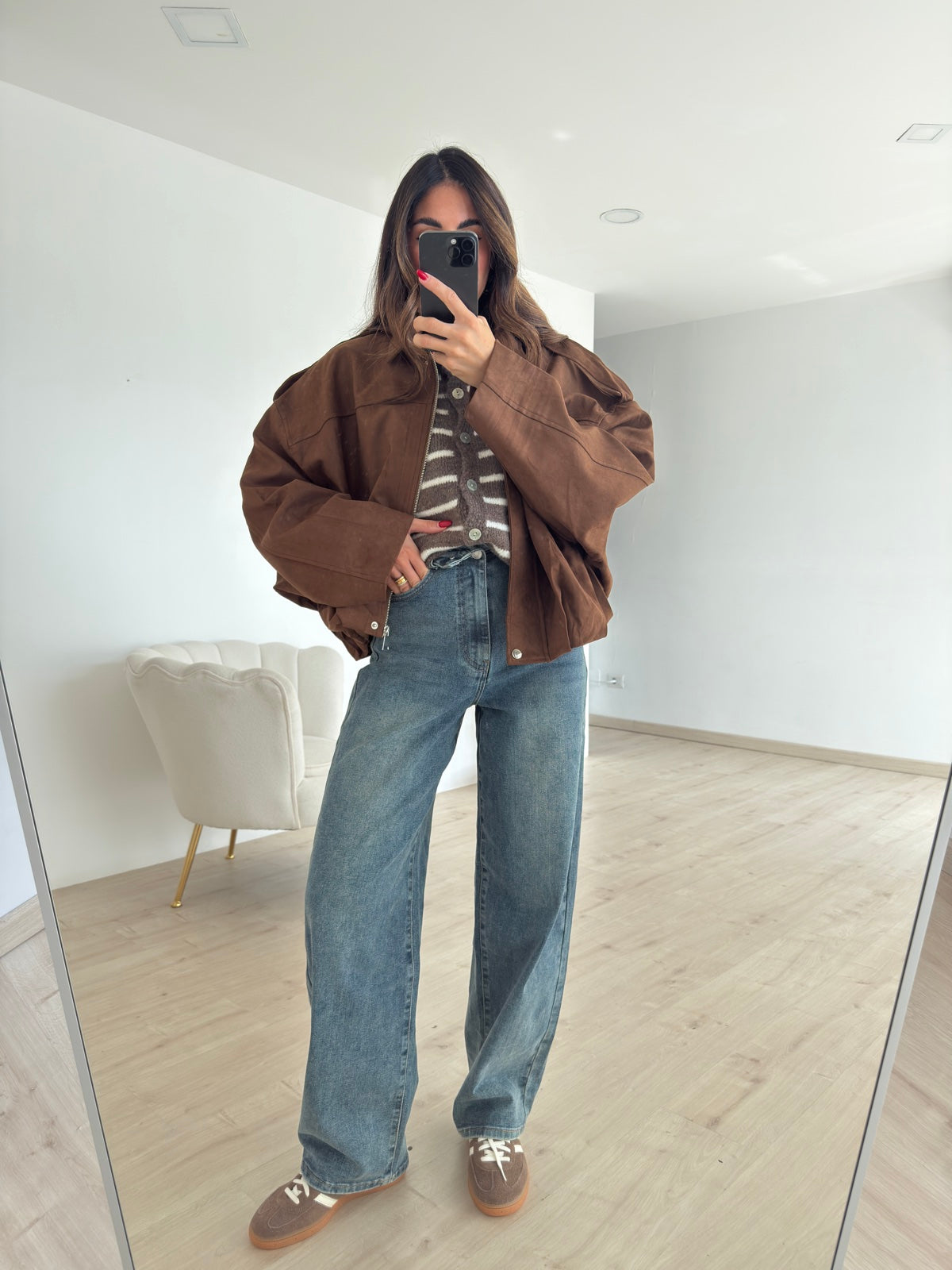V10735-BOMBER AURY CHOCO