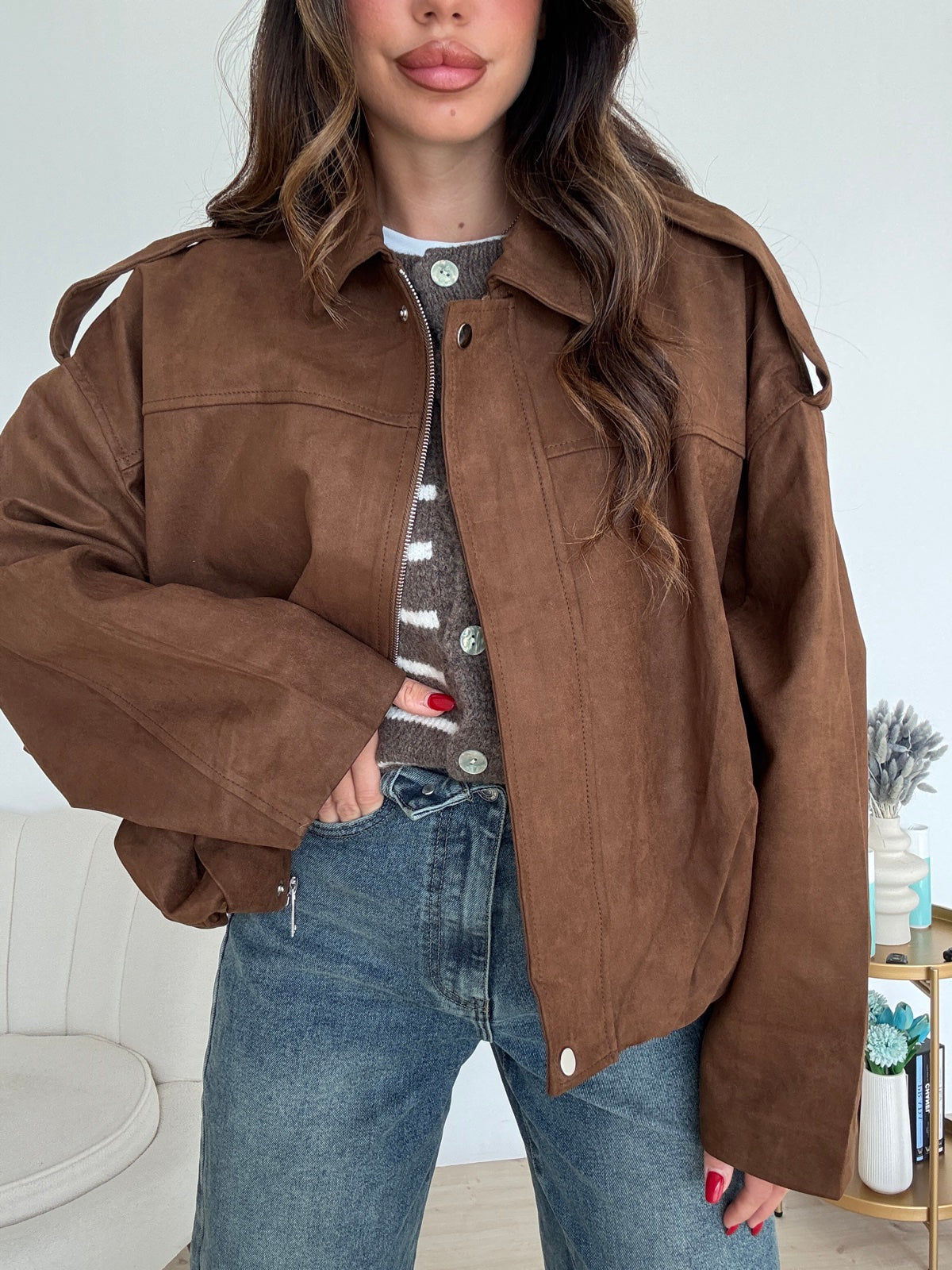 V10735-BOMBER AURY CHOCO