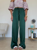 PANTALONE SATIN VERDE BOTTIGLIA