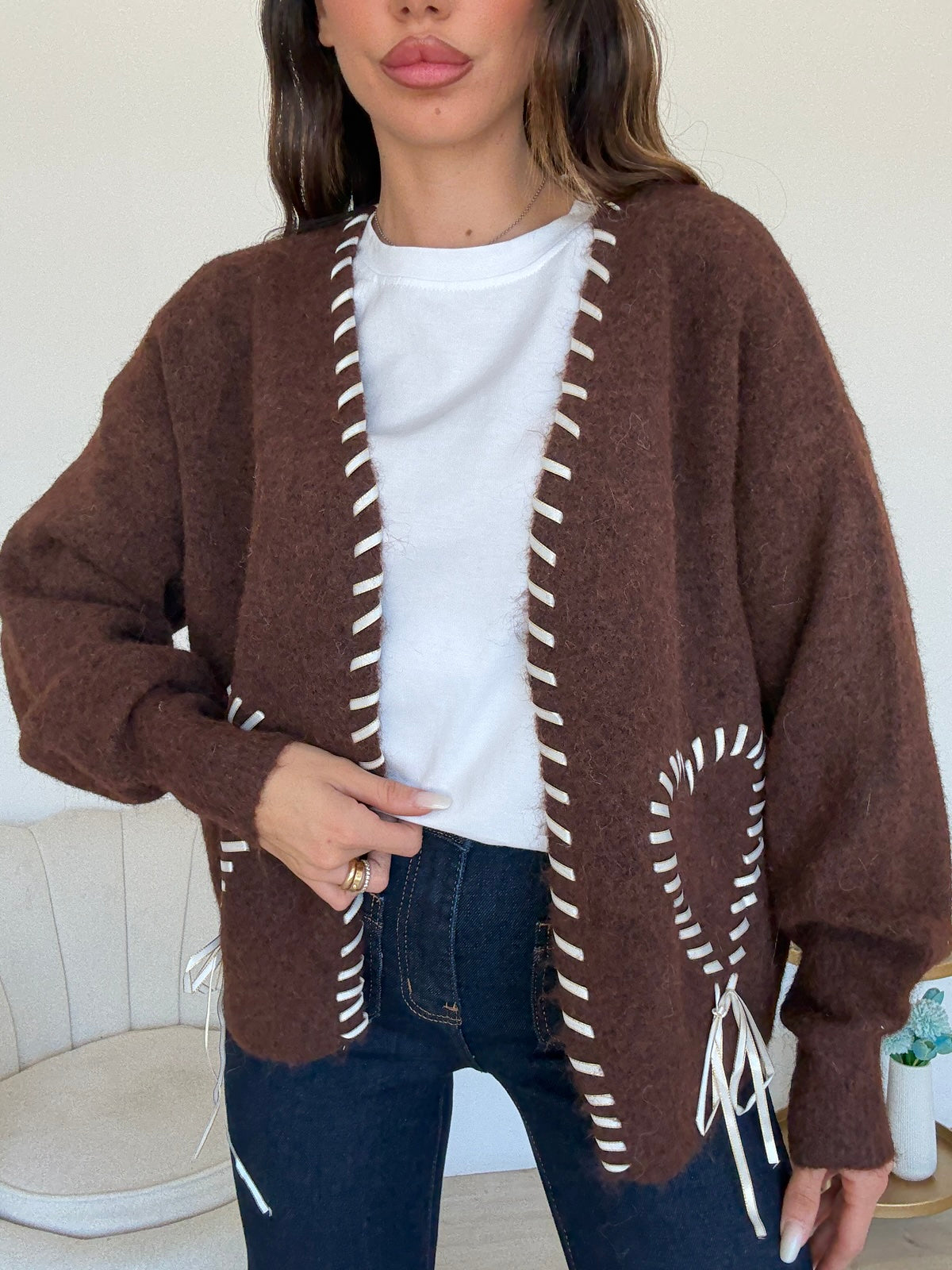 50312-CARDIGAN IG CHOCO