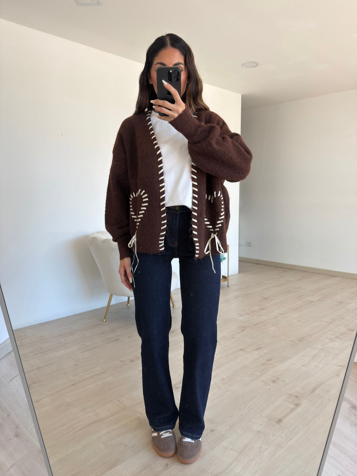 50312-CARDIGAN IG CHOCO