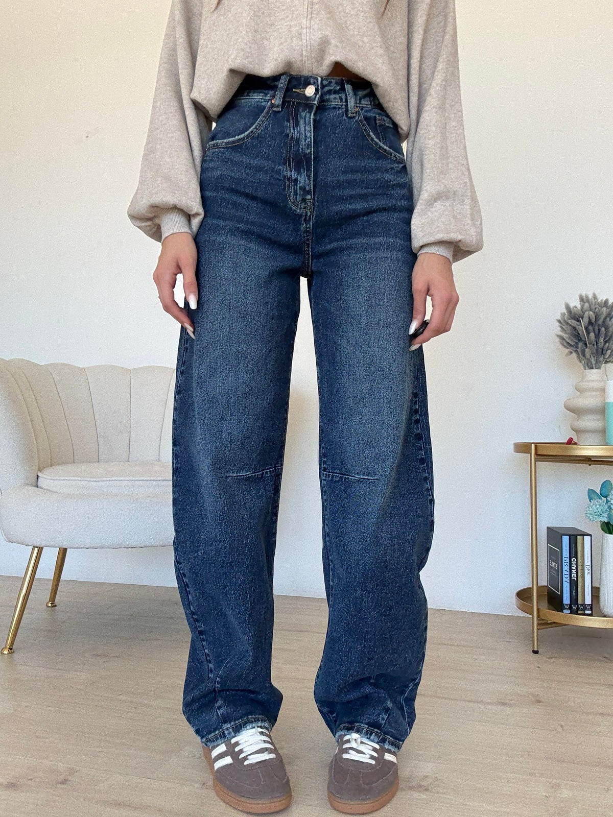 H5128-JEANS SLOUCHY MONDAY BLU DENIM
