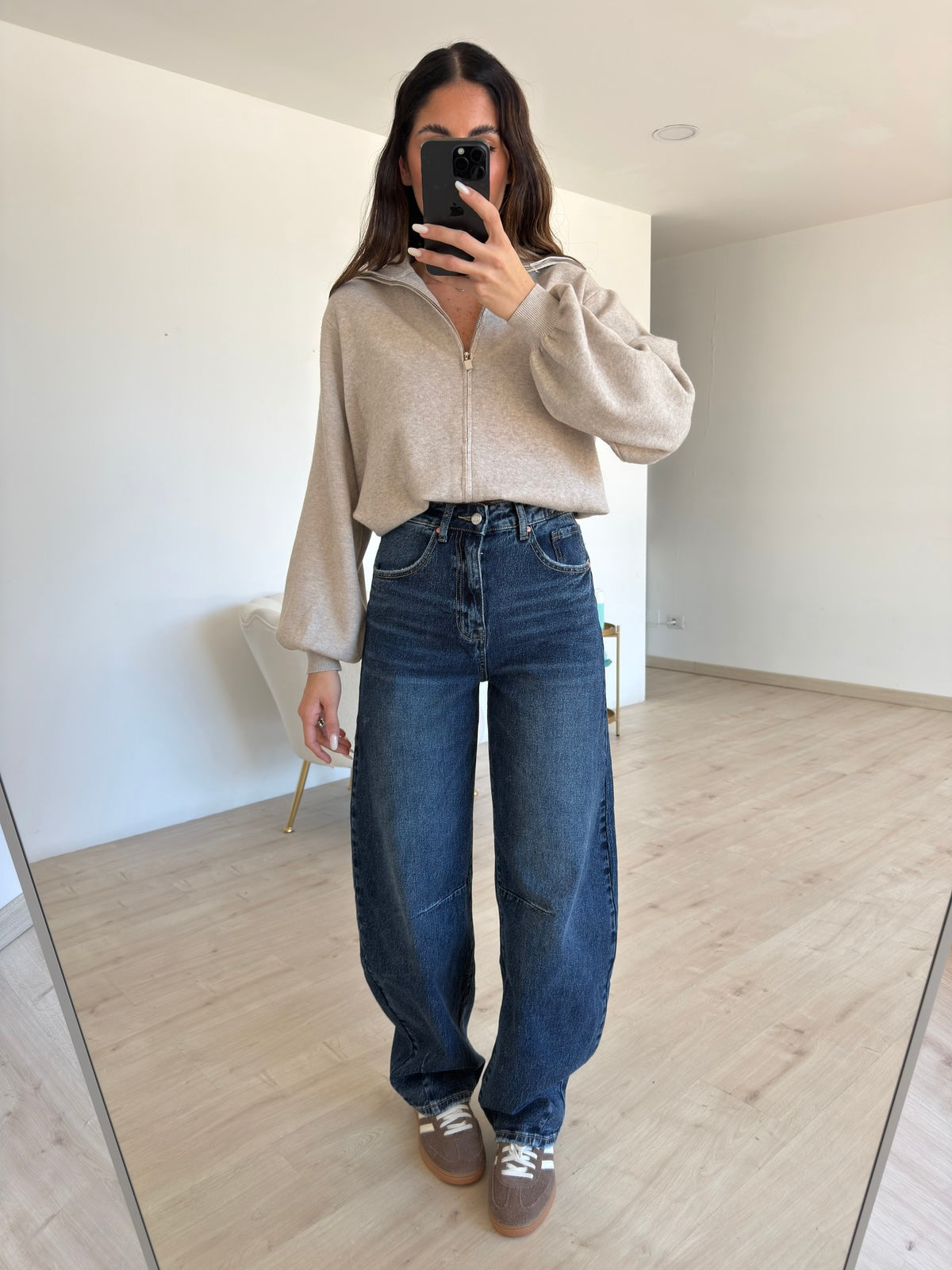 H5128-JEANS SLOUCHY MONDAY BLU DENIM