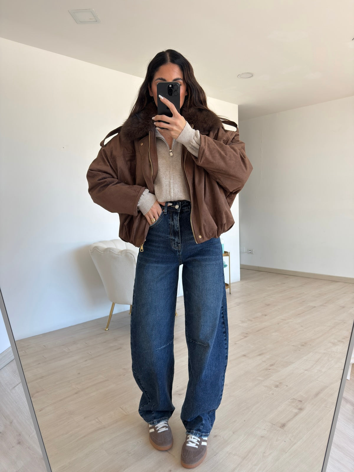 TR0788-BOMBER SUEDE FOX