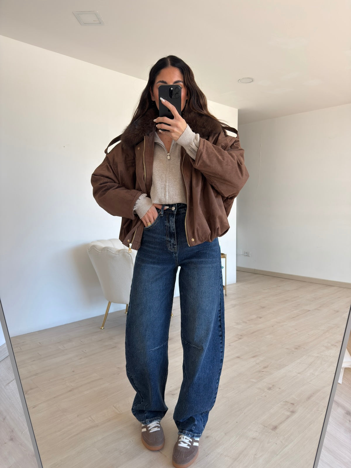 TR0788-BOMBER SUEDE FOX