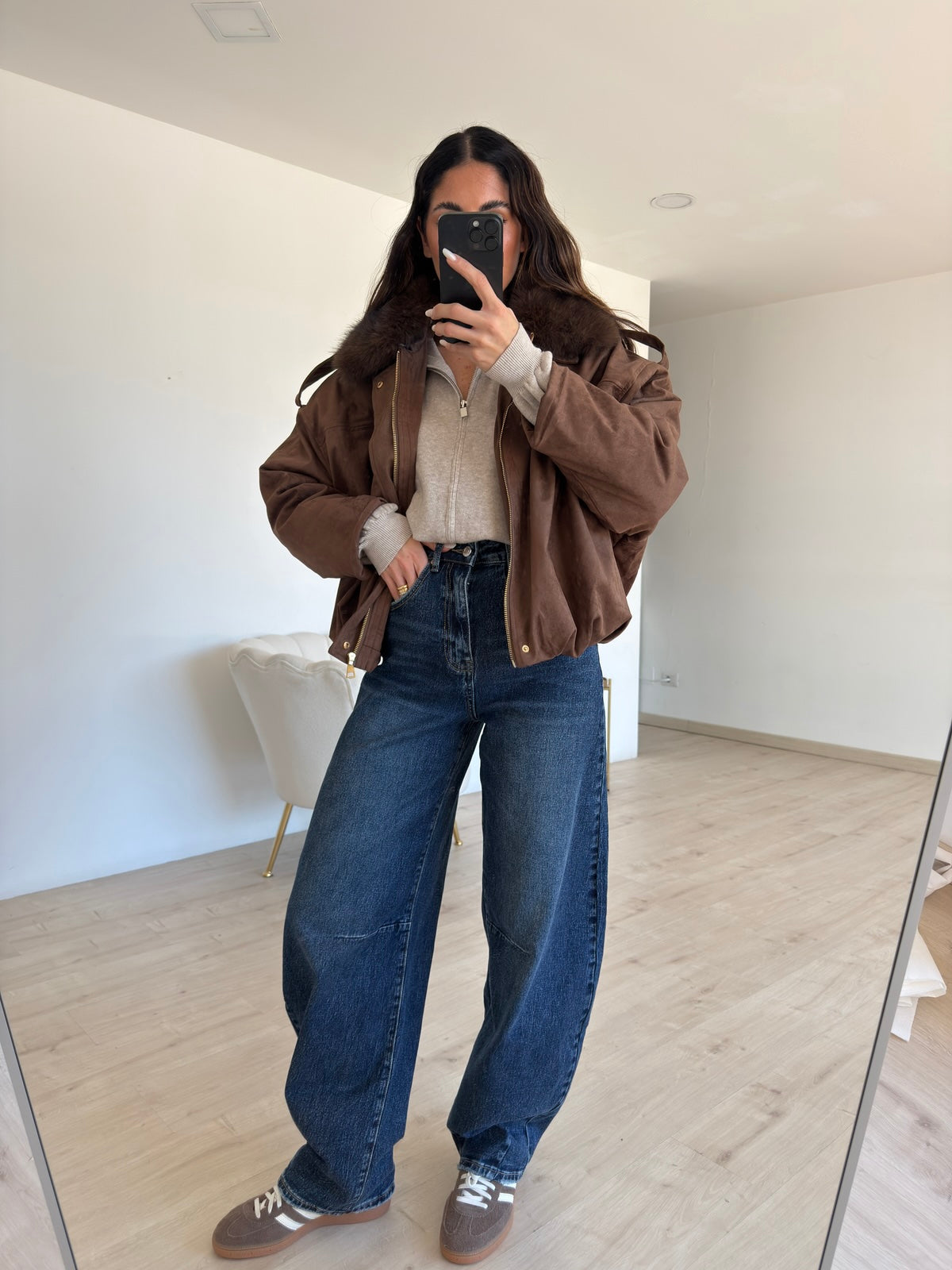 TR0788-BOMBER SUEDE FOX